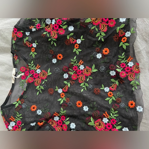 Urban Outfitters Mesh Floral Long-Sleeved Shirt - Picture 4 of 4